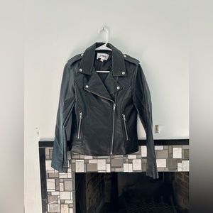 Black leather jacket